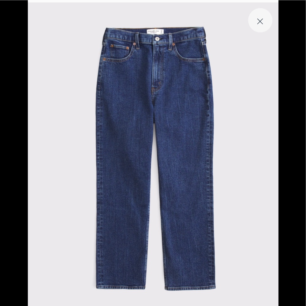 Abercrombie & Fitch Ultra High Rise Ankle Straight Jean